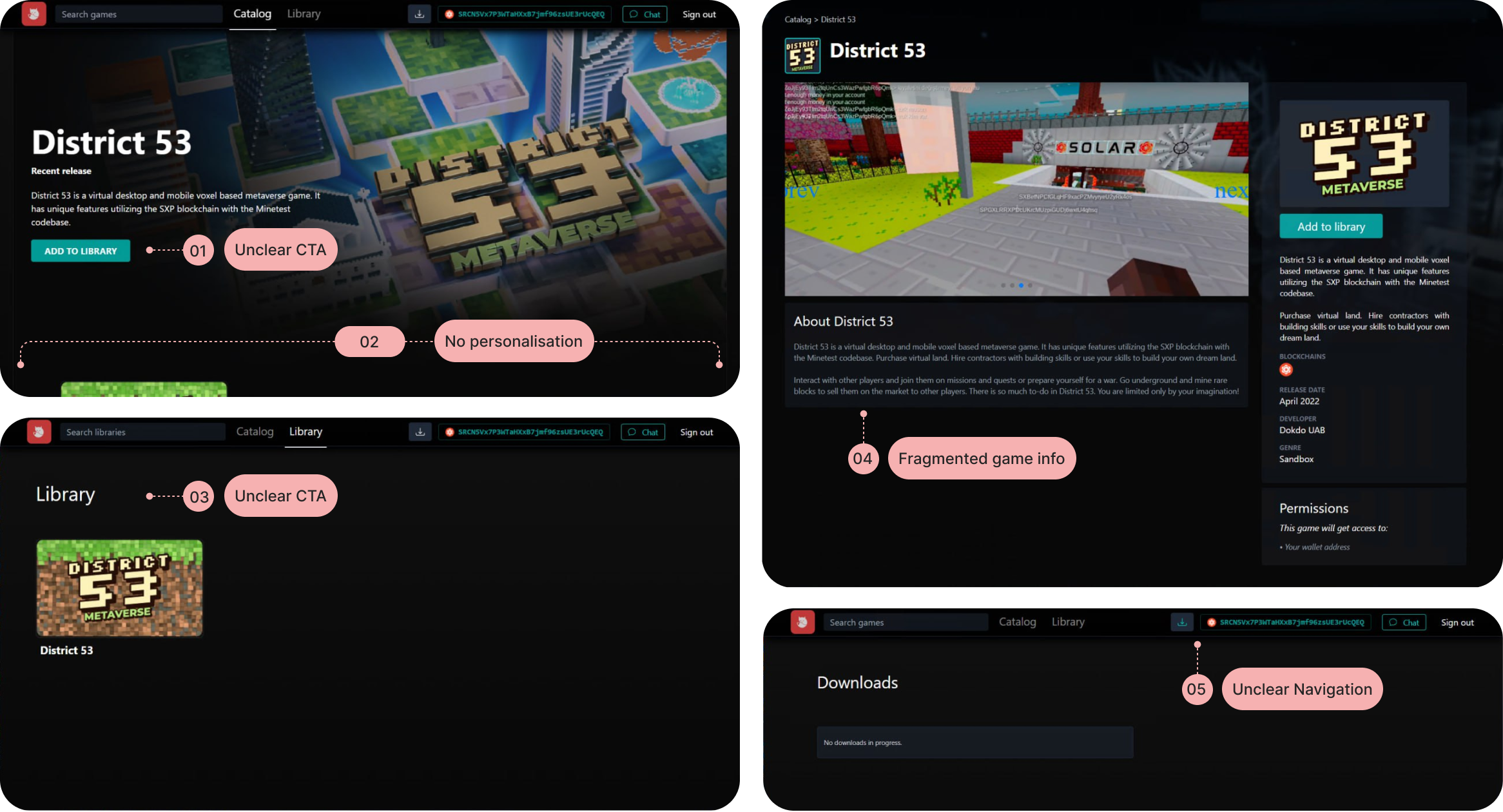 Mockup of the game launcher platforl